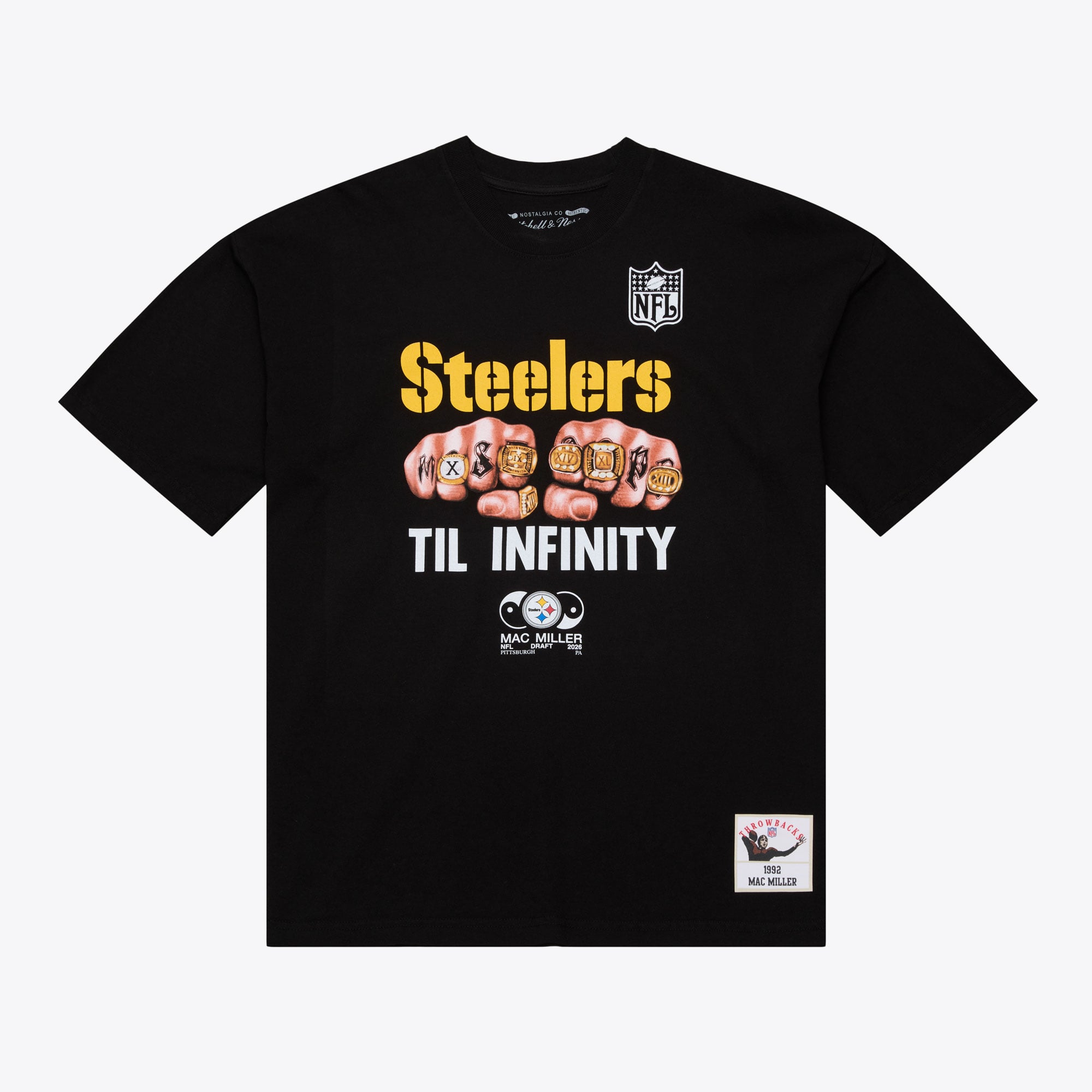 Pittsburgh Steelers Mitchell & Ness x Mac Miller Til Infinity T 