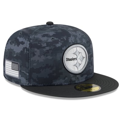 Pittsburgh Steelers New Era 2026 Salute To Service 59FIFTY Fitted Hat - Black