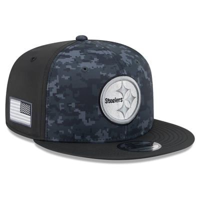 Pittsburgh Steelers New Era 2026 Salute To Service 9FIFTY Snapback Hat - Black