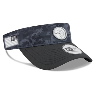 Pittsburgh Steelers New Era 2026 Salute To Service Adjustable Visor - Black
