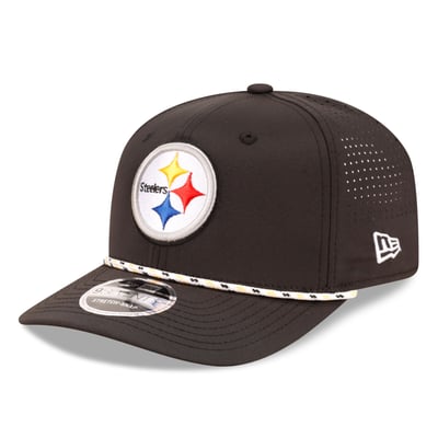 Pittsburgh Steelers New Era 9SEVENTY Adjustable Hat - Black