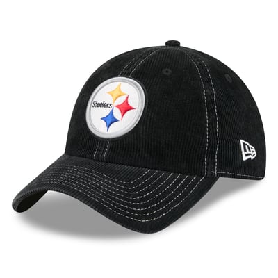 Pittsburgh Steelers New Era Corduroy Casual Classic Adjustable Hat - Black