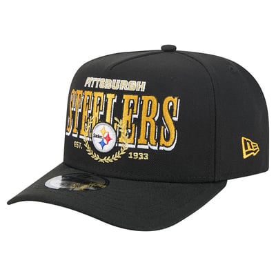 Pittsburgh Steelers New Era Laurel A-Frame 9FIFTY Snapback Hat - Black