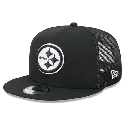 Pittsburgh Steelers New Era 9FIFTY Snapback Trucker Hat - Black/White