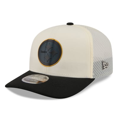Pittsburgh Steelers New Era Color Pop 9SEVENTY Adjustable Hat - Cream/Black
