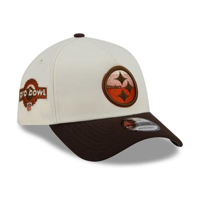 Pittsburgh Steelers New Era Pumpkin Spice A-Frame 9FORTY Adjustable Hat - Cream/Brown