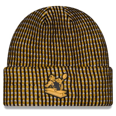 Pittsburgh Steelers New Era 2026 Sideline Cold Weather Throwback Cuffed Knit Hat - Gold