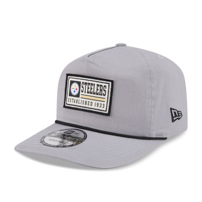 Pittsburgh Steelers New Era Patch 19TWENTY Adjustable Hat - Gray