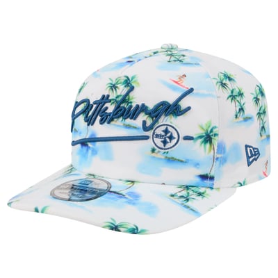  Pittsburgh Steelers New Era Aloha 19TWENTY Adjustable Hat - White