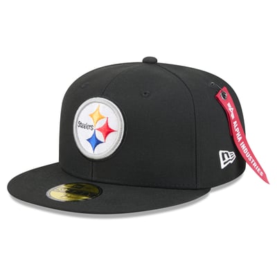Pittsburgh Steelers New Era x Alpha Industries 59FIFTY Fitted Hat - Black