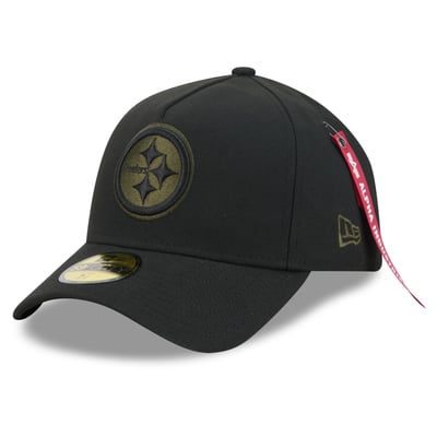 Pittsburgh Steelers New Era x Alpha Industries A-Frame 59FORTY Fitted Hat - Black