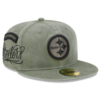 Pittsburgh Steelers New Era x BJ Betts 2026 Salute To Service 59FIFTY Fitted Hat - Olive