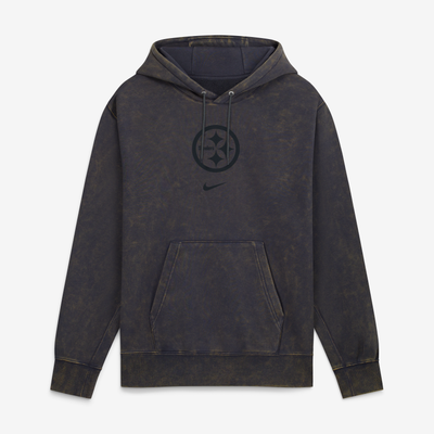  Pittsburgh Steelers Nike Washed Club Fleece Pullover Sweatshirt - Anthracite