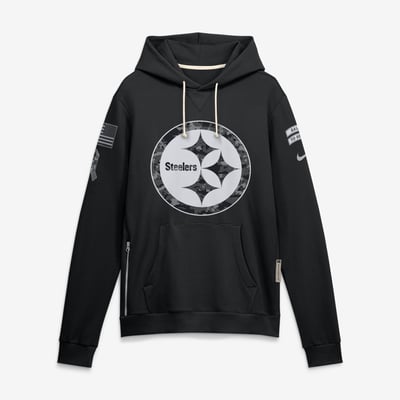  Pittsburgh Steelers Nike 2026 Salute to Service Sideline Dri-FIT Pullover Hoodie - Black