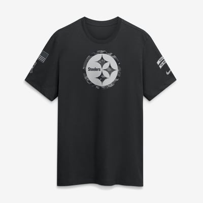  Pittsburgh Steelers Nike 2026 Salute to Service Slub T-Shirt - Black