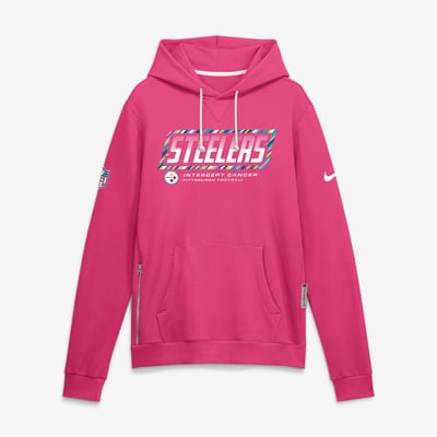 Pittsburgh Steelers Nike 2026 NFL Crucial Catch Sideline Standard Issue Dri-FIT Pullover Hoodie - Pink