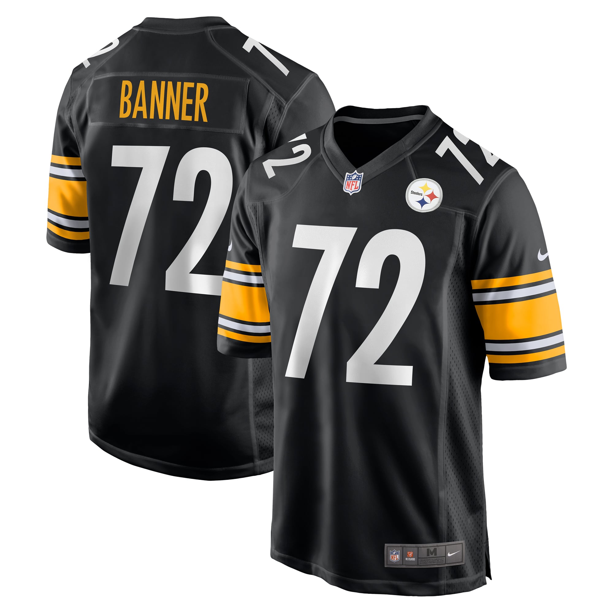 Men's Pittsburgh Steelers Zach Banner Nike Black Game Jersey