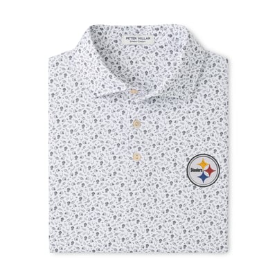 Pittsburgh Steelers Peter Millar Kick Off Performance Jersey Polo - Gray