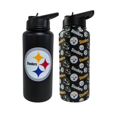 Pittsburgh Steelers Pegasus Game Day Duo 41oz. Stainless Steel Water Bottle Set