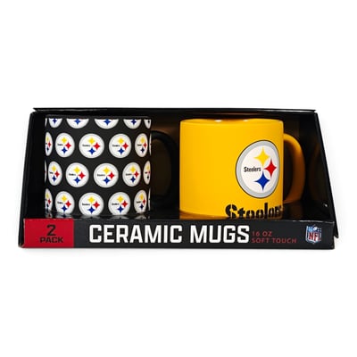 Pittsburgh Steelers Pegasus Two-Piece 16oz. Home & Away Soft Touch Ceramic Mug Set