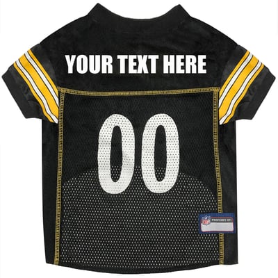 Pittsburgh Steelers Pets First Personalized Pet Jersey - Black