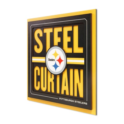 Pittsburgh Steelers 12" x 12" Slogan Series 3D Wall Art