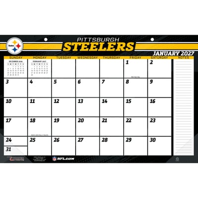 Pittsburgh Steelers 17" x 11" Desk Pad Calendar