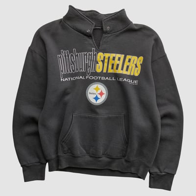 Pittsburgh Steelers 1997 Pullover Sweatshirt - Black - M by Fanatics Real Vintage
