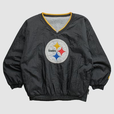Pittsburgh Steelers 2000s Pullover Jacket - Black - XXS by Fanatics Real Vintage