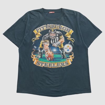 Pittsburgh Steelers 2000s T-shirt - Black - 2XL by Fanatics Real Vintage