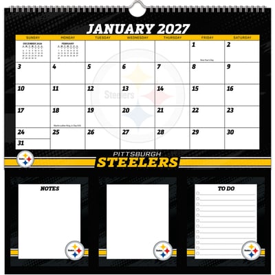 Pittsburgh Steelers 2027 12" x 12" Memomate Spiral Calendar