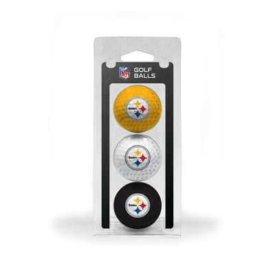Pittsburgh Steelers 3-Pack Multi-Colored Team Golf Ball Set