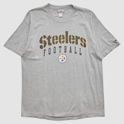 Pittsburgh Steelers Champion 2000s T-shirt - Heather Gray - XL by Fanatics Real Vintage