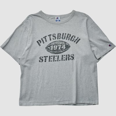 Pittsburgh Steelers Champion 90s T-shirt - Gray - XL by Fanatics Real Vintage