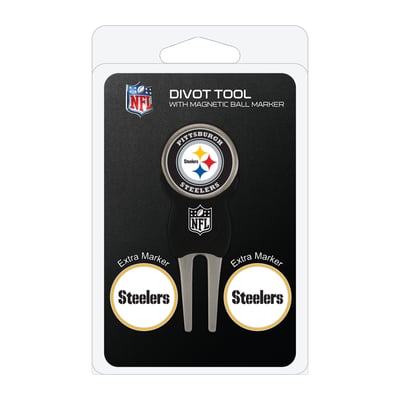 Pittsburgh Steelers Golf Divot Tool Pack with 3 Magnetic Markers