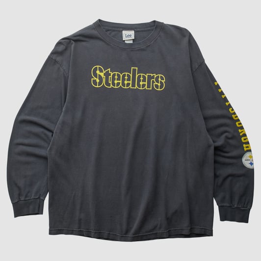 Pittsburgh Steelers Lee Apparel 2000s Long Sleeve T-shirt - Charcoal - L by Fanatics Real Vintage