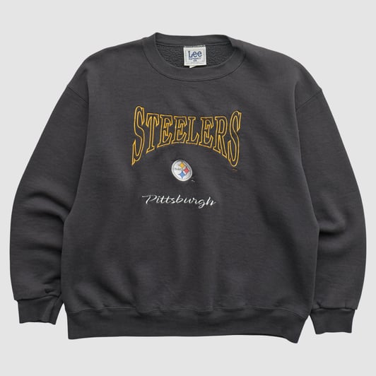 Pittsburgh Steelers Lee Apparel 90s Pullover Sweatshirt - Black - M by Fanatics Real Vintage
