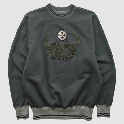 Pittsburgh Steelers Legends Athletic 90s Pullover Sweatshirt - Charcoal - M by Fanatics Real Vintage