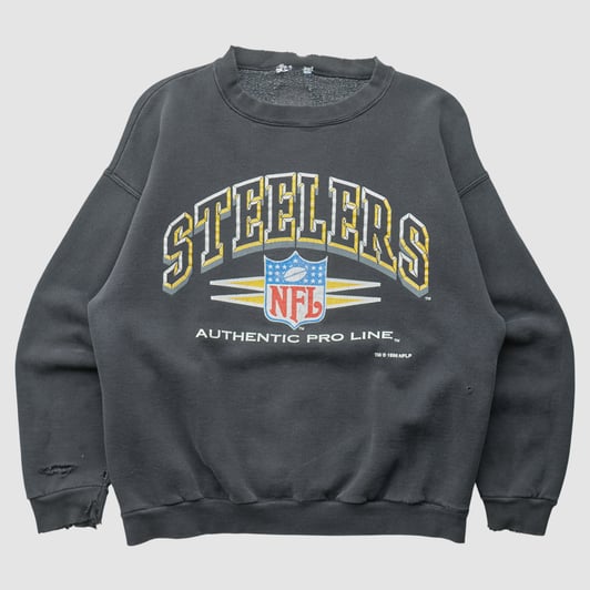 Pittsburgh Steelers NFL 1996 Pullover Sweatshirt - Black - S by Fanatics Real Vintage