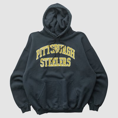 Pittsburgh Steelers NFL 2000s Hooded Pullover Sweatshirt - Black - M by Fanatics Real Vintage