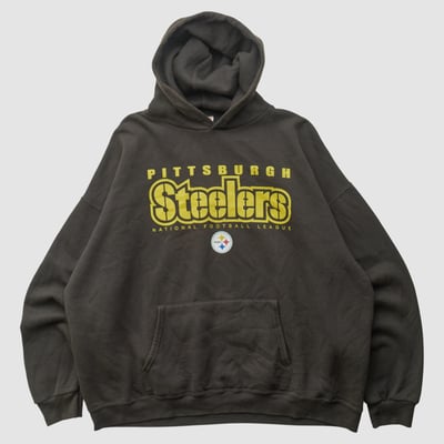 Pittsburgh Steelers NFL 2000s Hooded Pullover Sweatshirt - Black - XL by Fanatics Real Vintage