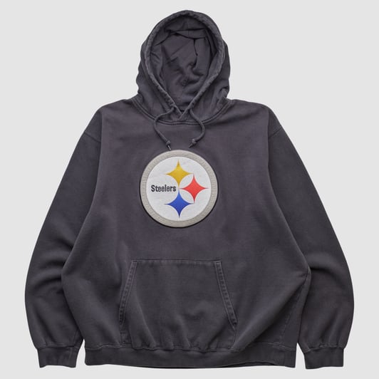 Pittsburgh Steelers NFL 2000s Hooded Pullover Sweatshirt - Black - XS by Fanatics Real Vintage