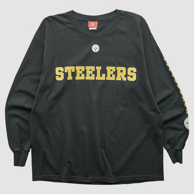 Pittsburgh Steelers NFL 2000s Long Sleeve T-shirt - Black - 2XL by Fanatics Real Vintage