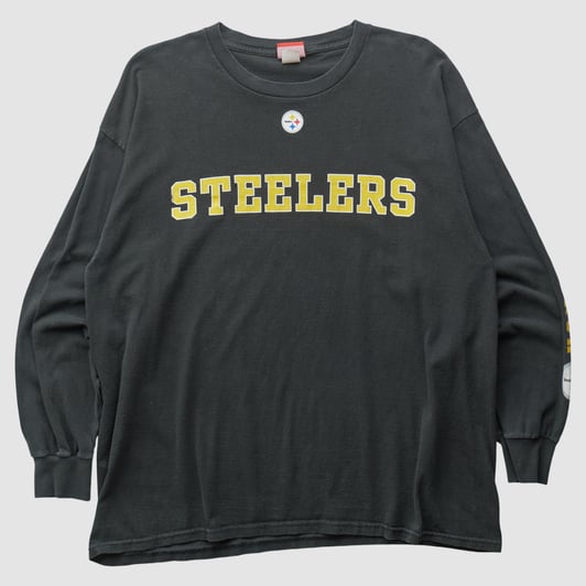 Pittsburgh Steelers NFL 2000s Long Sleeve T-shirt - Black - 2XL by Fanatics Real Vintage