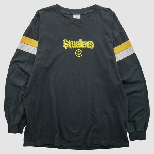 Pittsburgh Steelers NFL 2000s Long Sleeve T-shirt - Black - XL by Fanatics Real Vintage