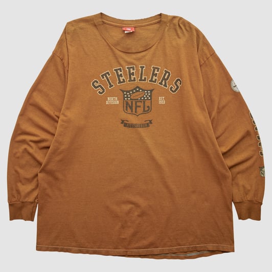 Pittsburgh Steelers NFL 2000s Long Sleeve T-shirt - Clay - XL by Fanatics Real Vintage