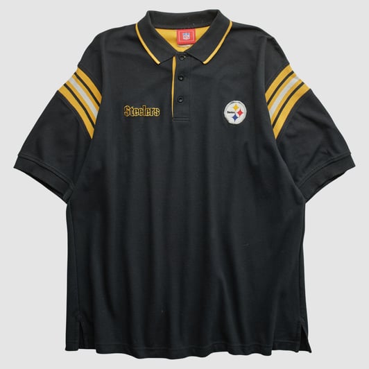 Pittsburgh Steelers NFL 2000s Polo - Black - 2XL by Fanatics Real Vintage