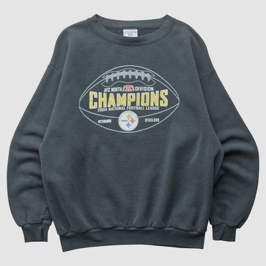 Pittsburgh Steelers NFL 2004 Pullover Sweatshirt - Charcoal - S by Fanatics Real Vintage
