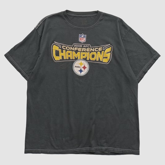 Pittsburgh Steelers NFL 2008 T-shirt - Black - L by Fanatics Real Vintage