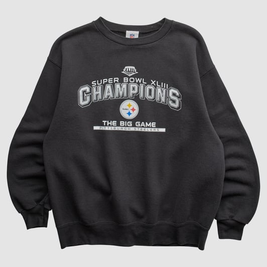 Pittsburgh Steelers NFL 2009 Pullover Sweatshirt - Black - S by Fanatics Real Vintage